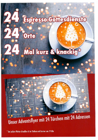 Poster als Wernung für Espresso Gottesdienste im Advent 2020