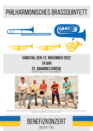 Einladungsplakat zum Benefizkonzertes am 12. November um 19 Uhr in dem St. Johannes Haus Hasport